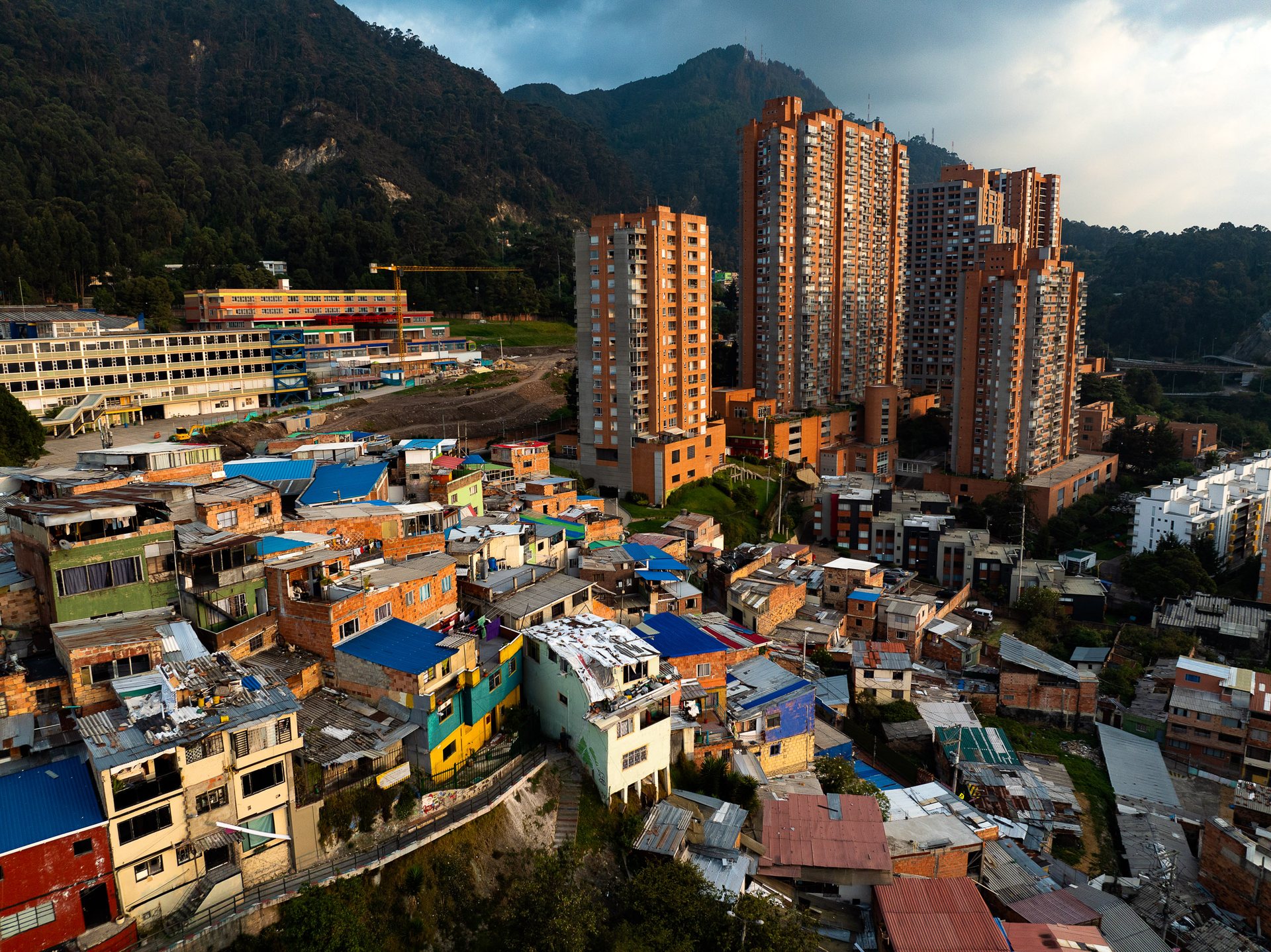 Rich and poor in Chapinero, one of Bogotá's nicest suburbs.