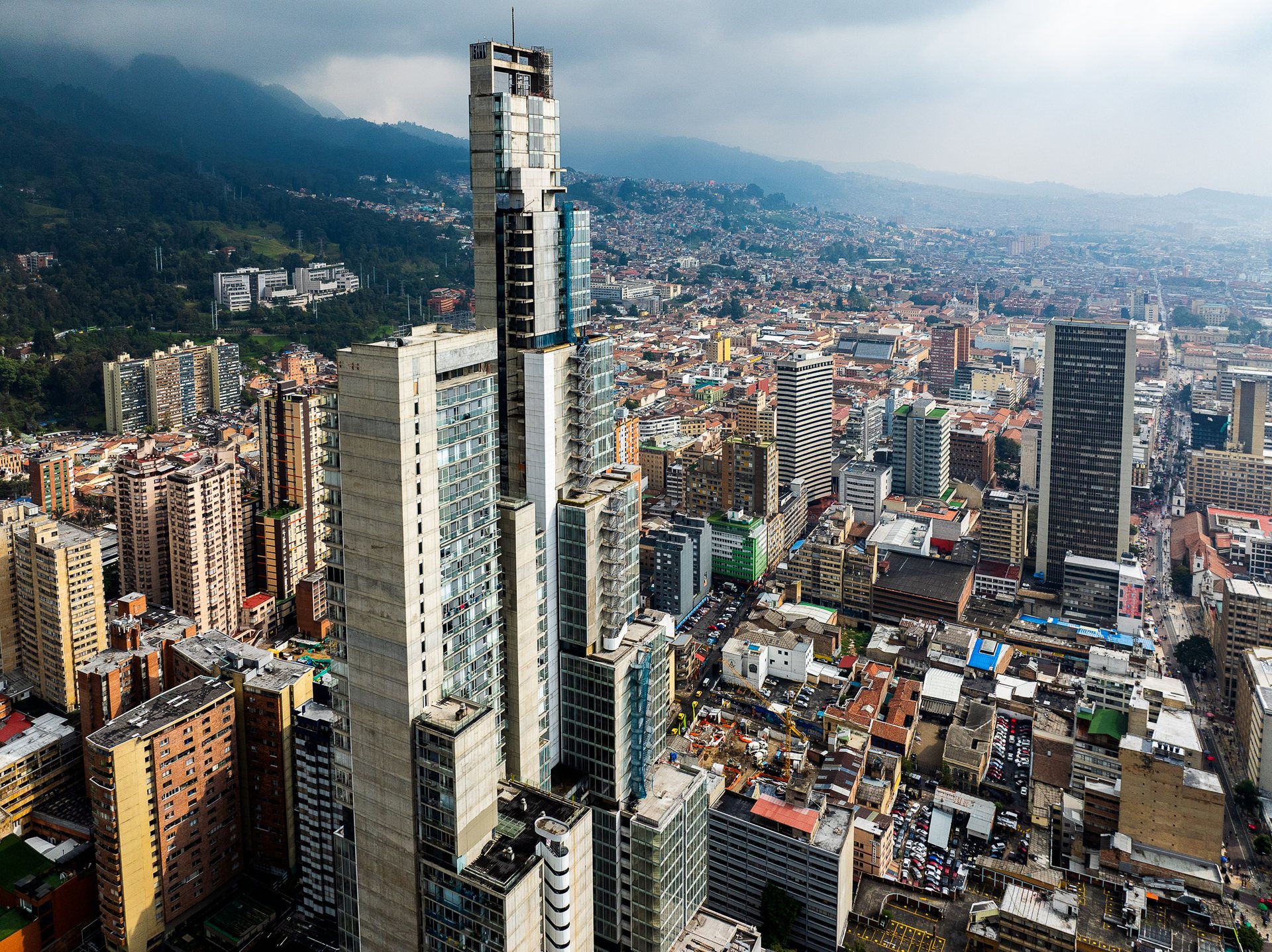 A map of the social strata locations in Bogotá.