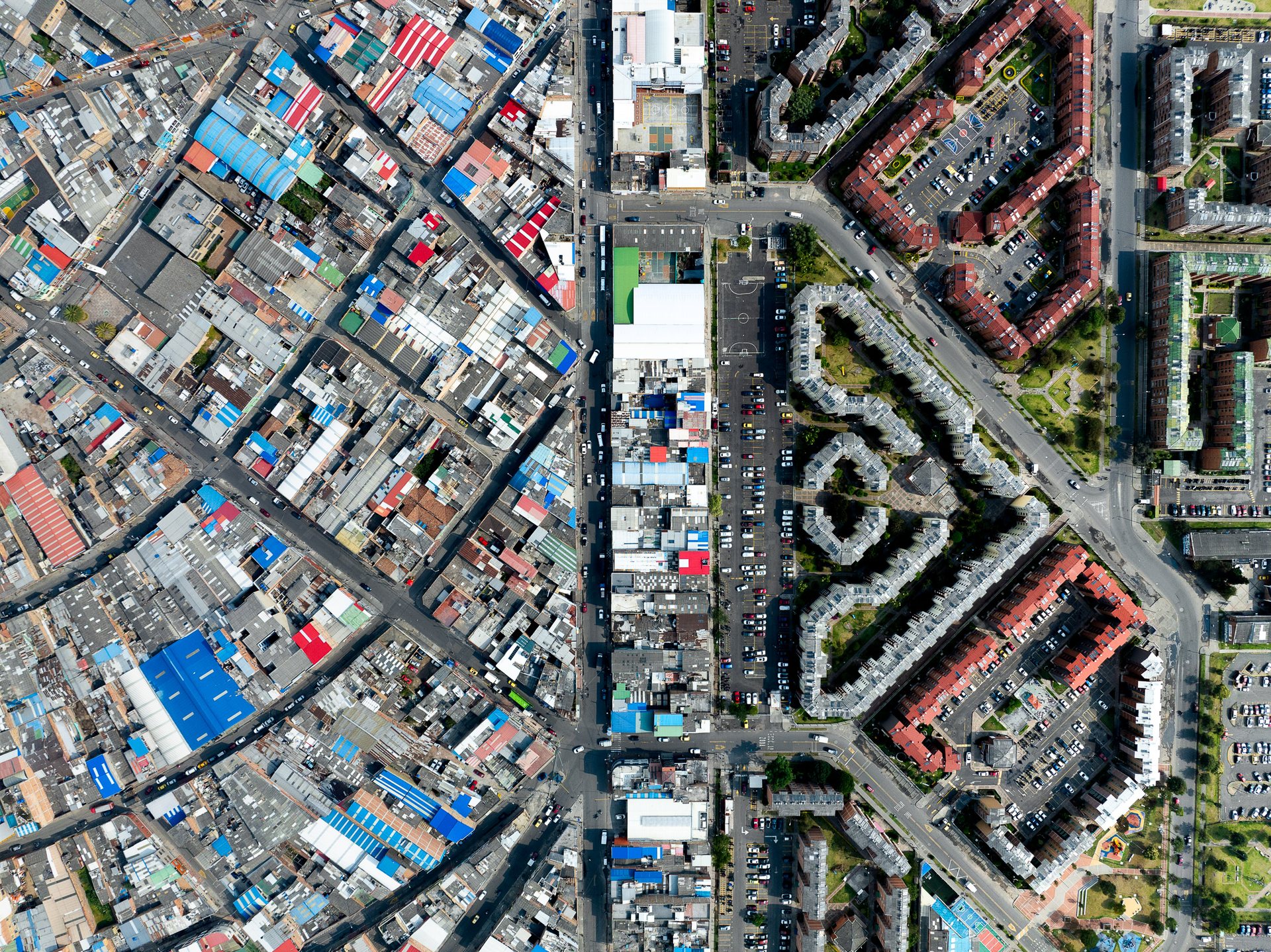 Bold and interesting designs in the social housing projects in the El Tunal and Santa Lucía area of Tunjuelito, in the south of Bogotá.