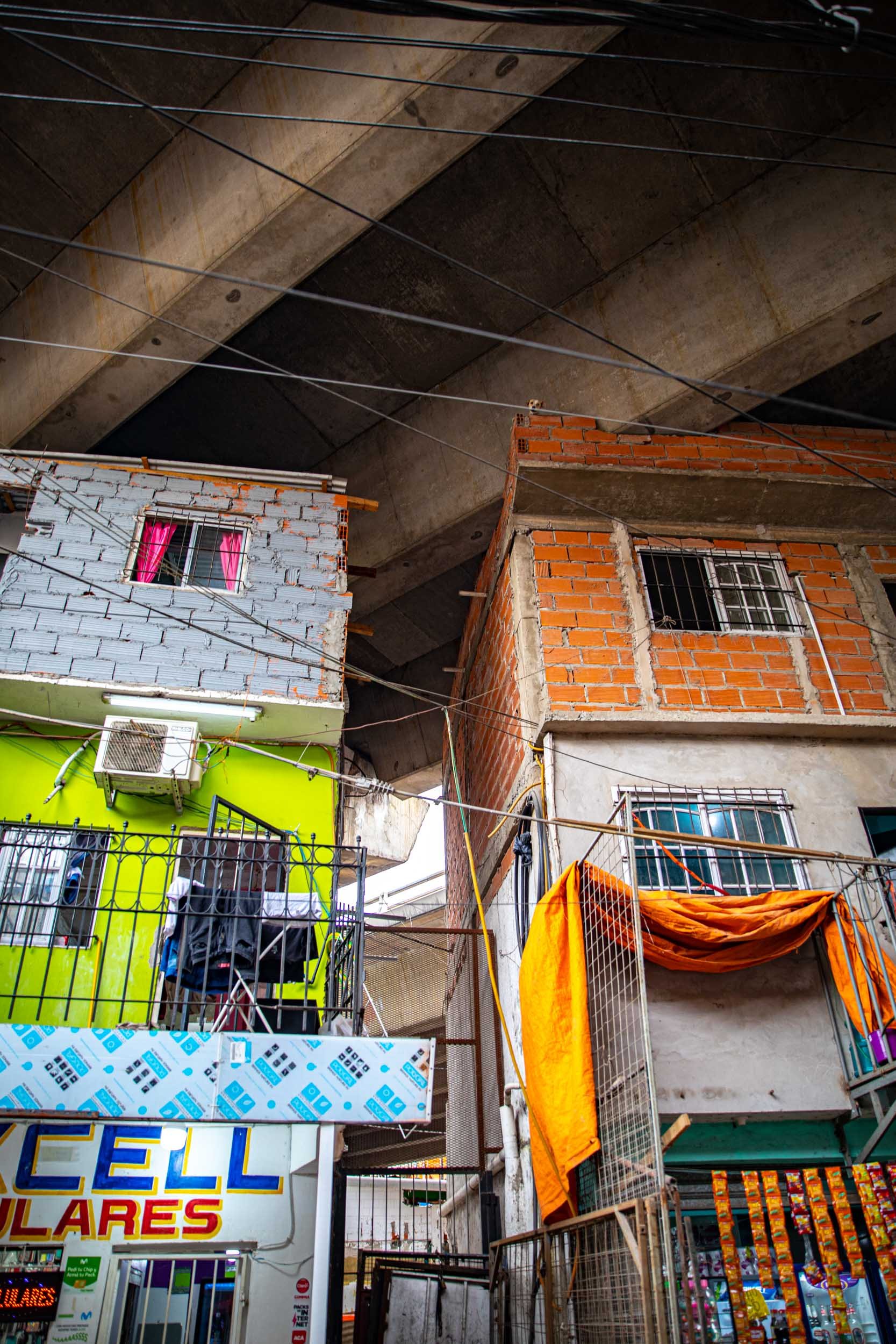 Homes have been built in every conceivable place, including between and under the highway.