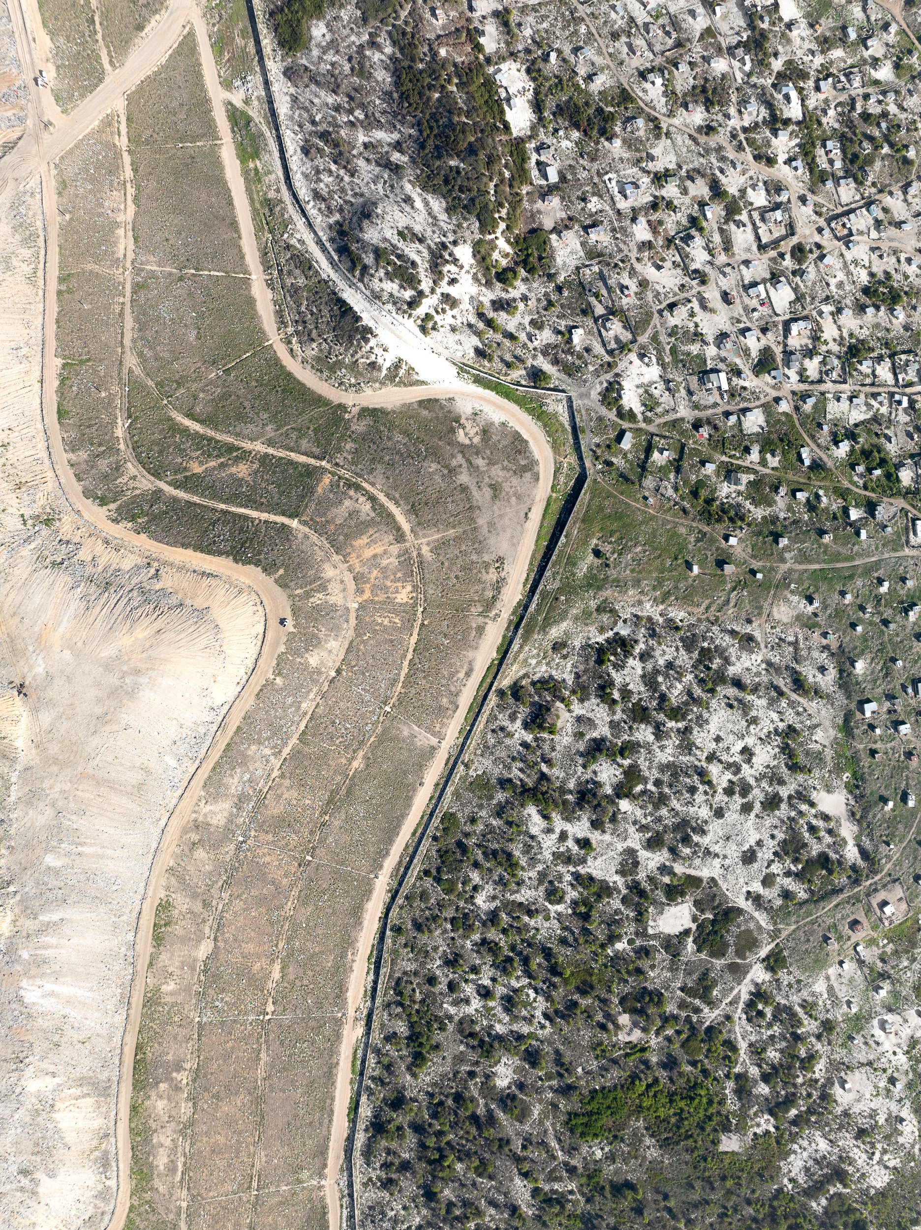 Informal shacks alongside the large city dump near Muizenberg, south of the city.