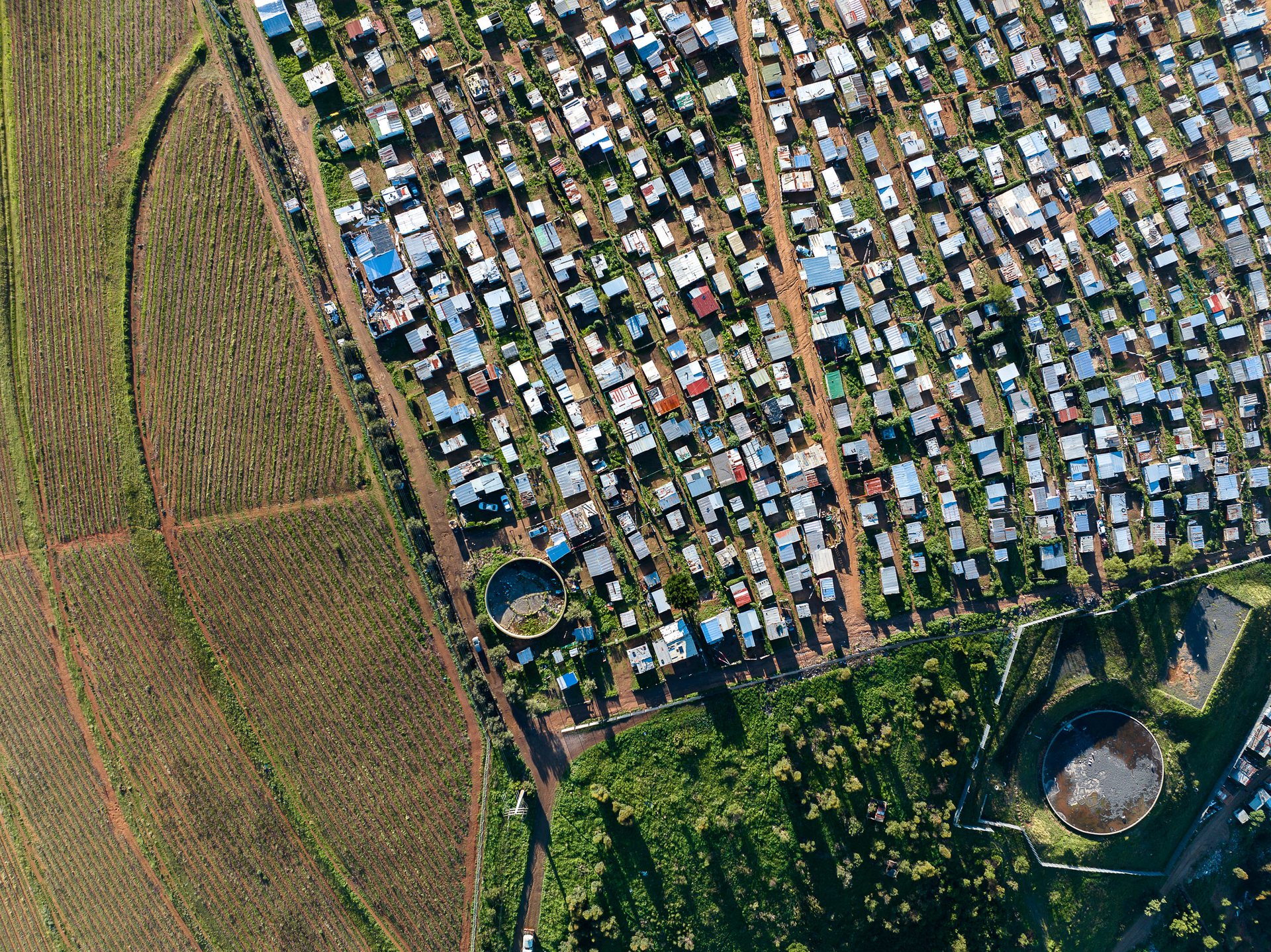 Like many townships, Kayamandi was founded in the 1950s as a specific non-whites area for laborers who were working on the surrounding farms.