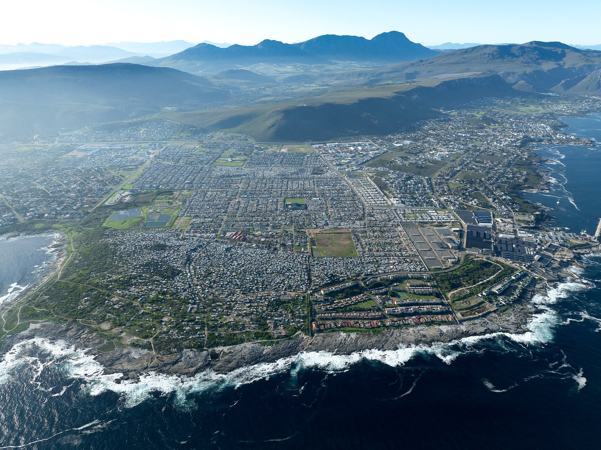 The former township of Zwelihle, on the edge of Hermanus, provides homes to most of the black African population in the city.