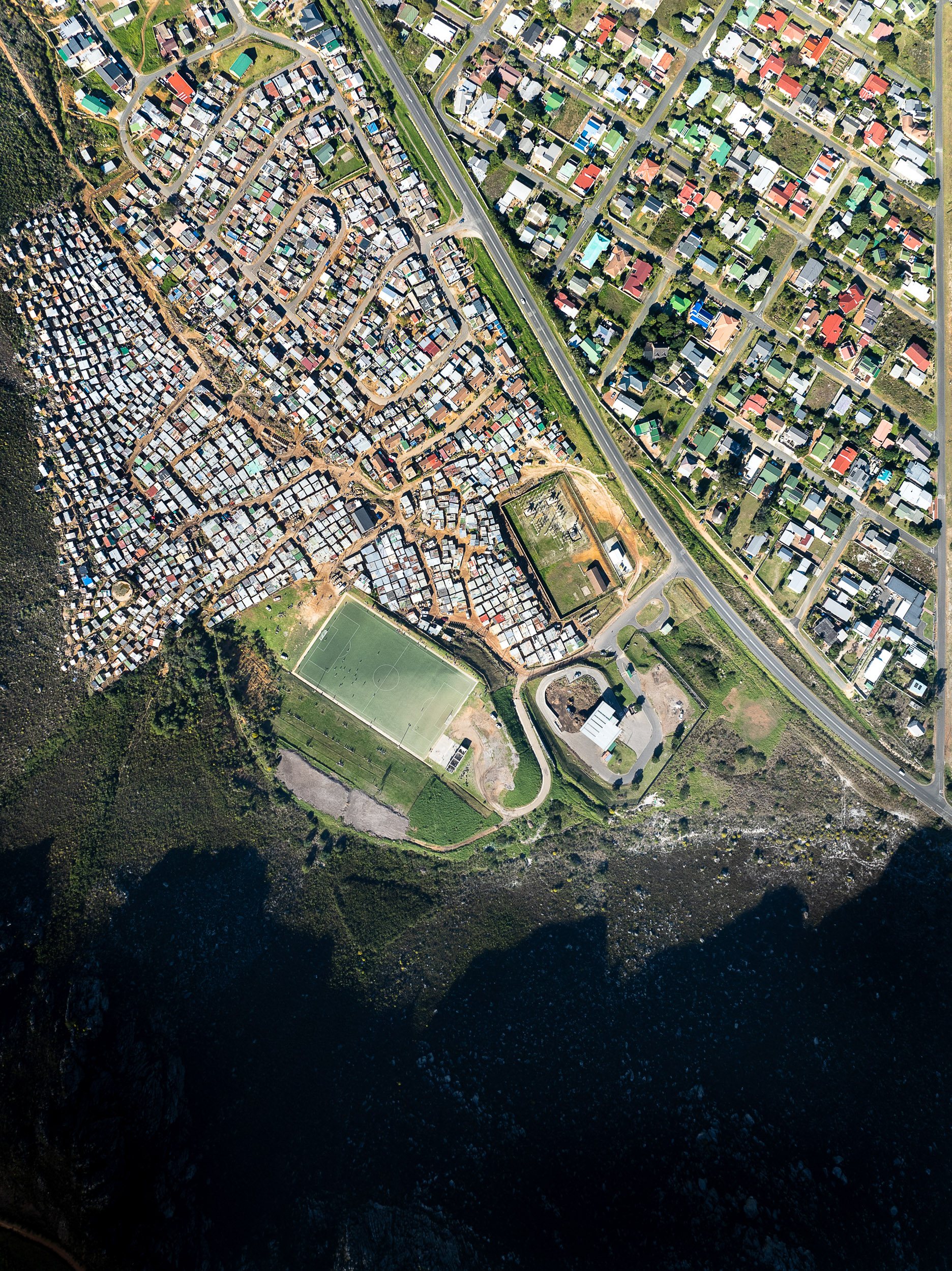 Informal settlment alongside the community of Kleinmond.