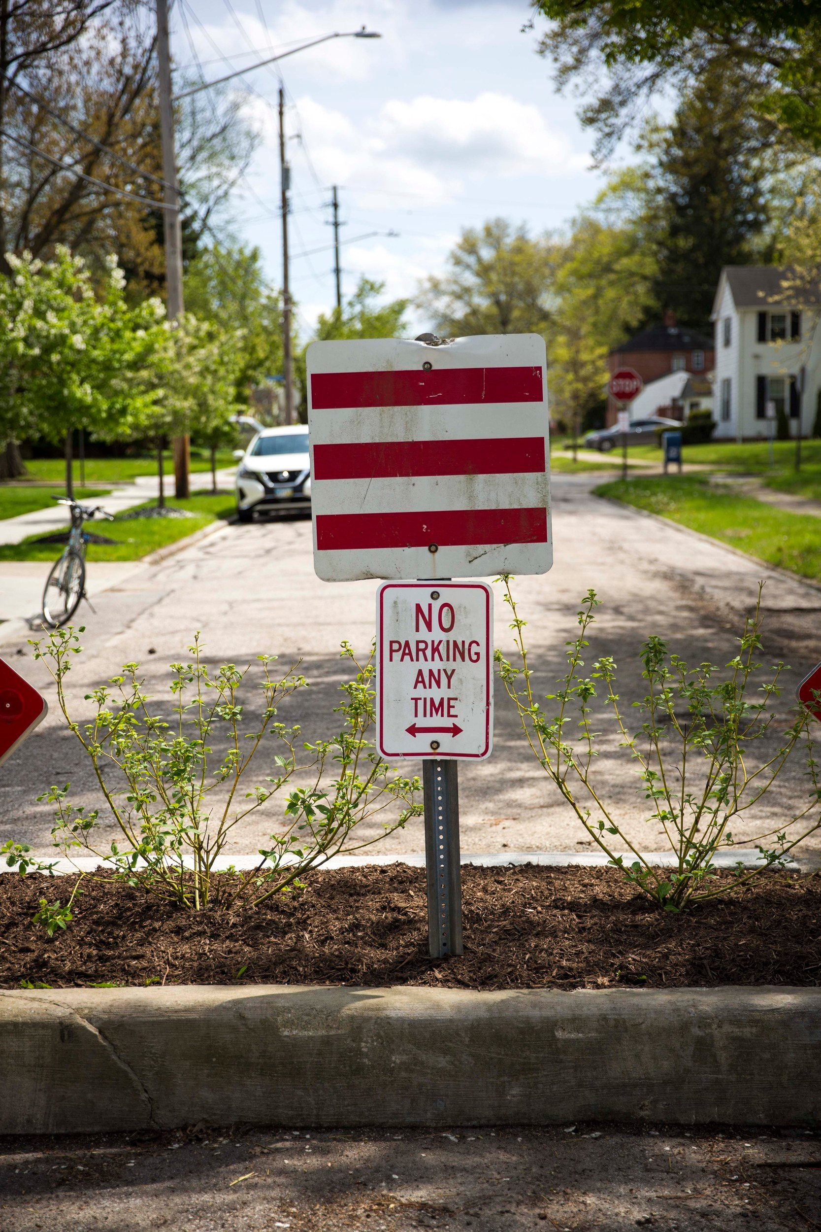 A barrier on E 177th St.