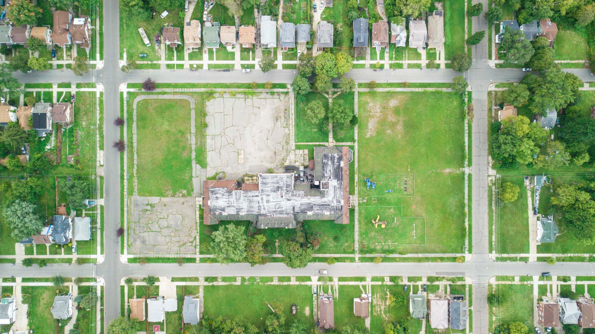 Jefferson Chalmers, while billing itself "one of the safest neighborhoods in Detroit", still struggles with blight, including this closed