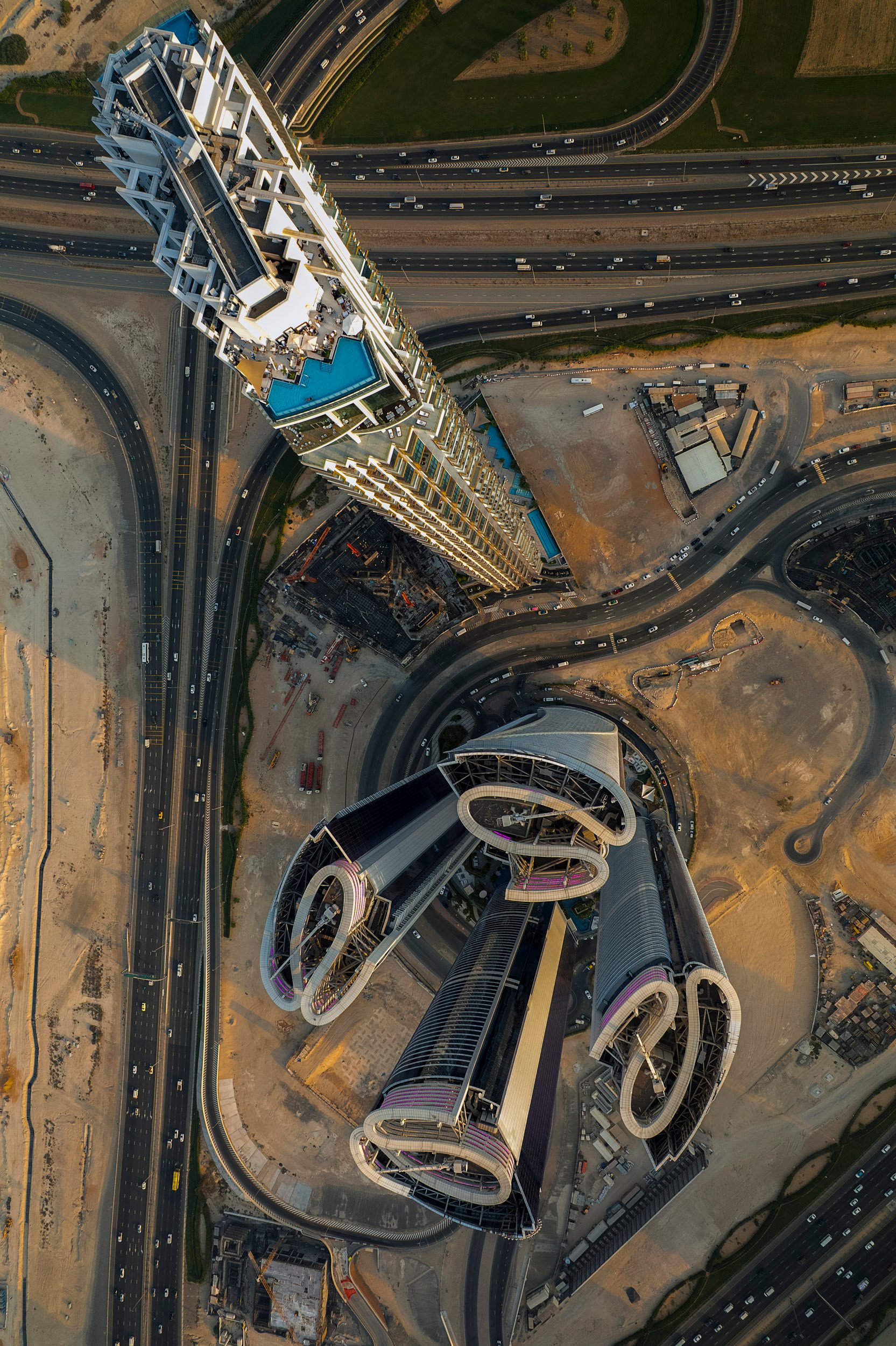 The SLS and Paramount towers rise in Business Bay, just south of Downtown, among the five-star hotels and branded residences crowding this