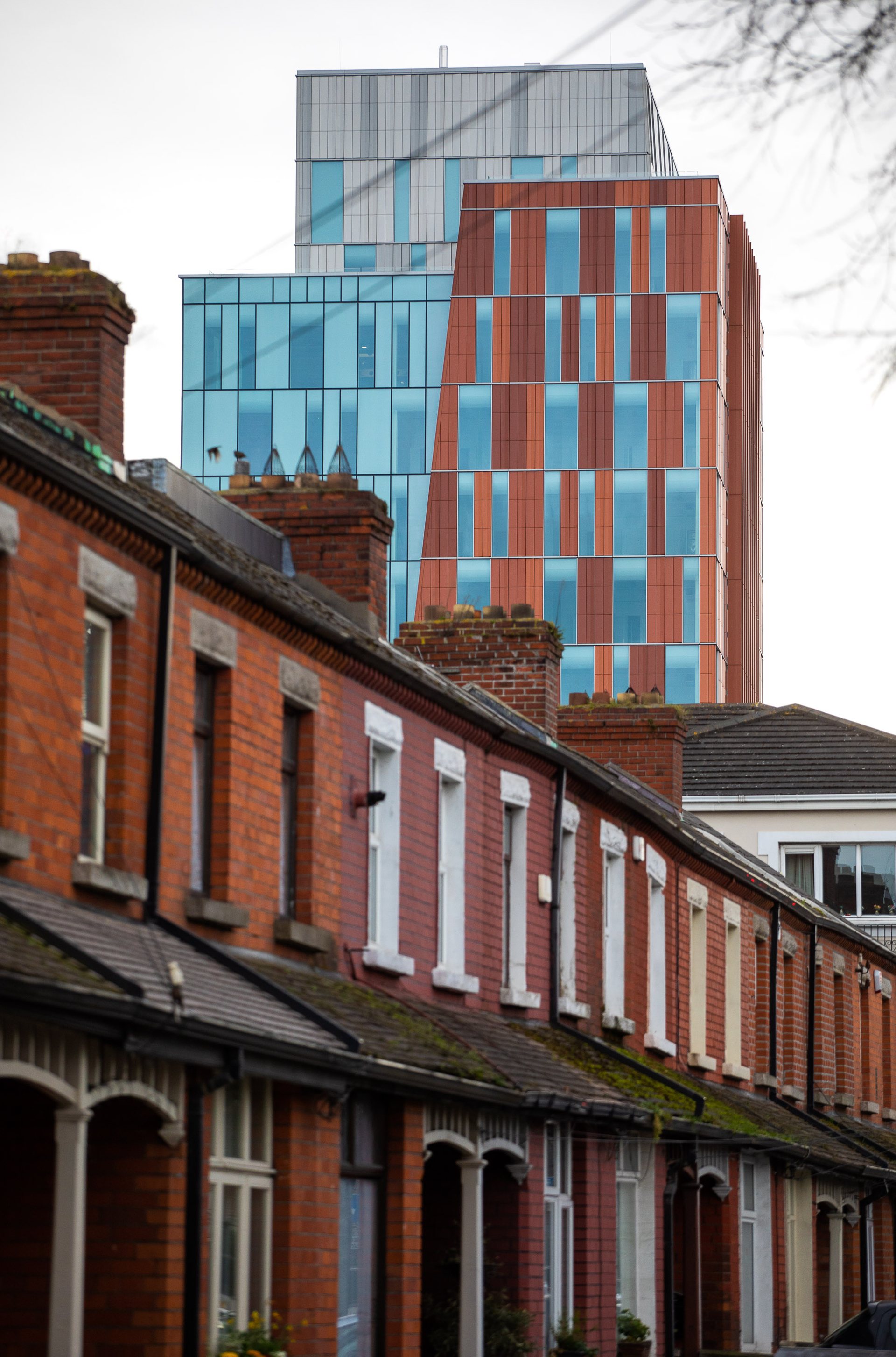 Old and new in Dublin's docklands.