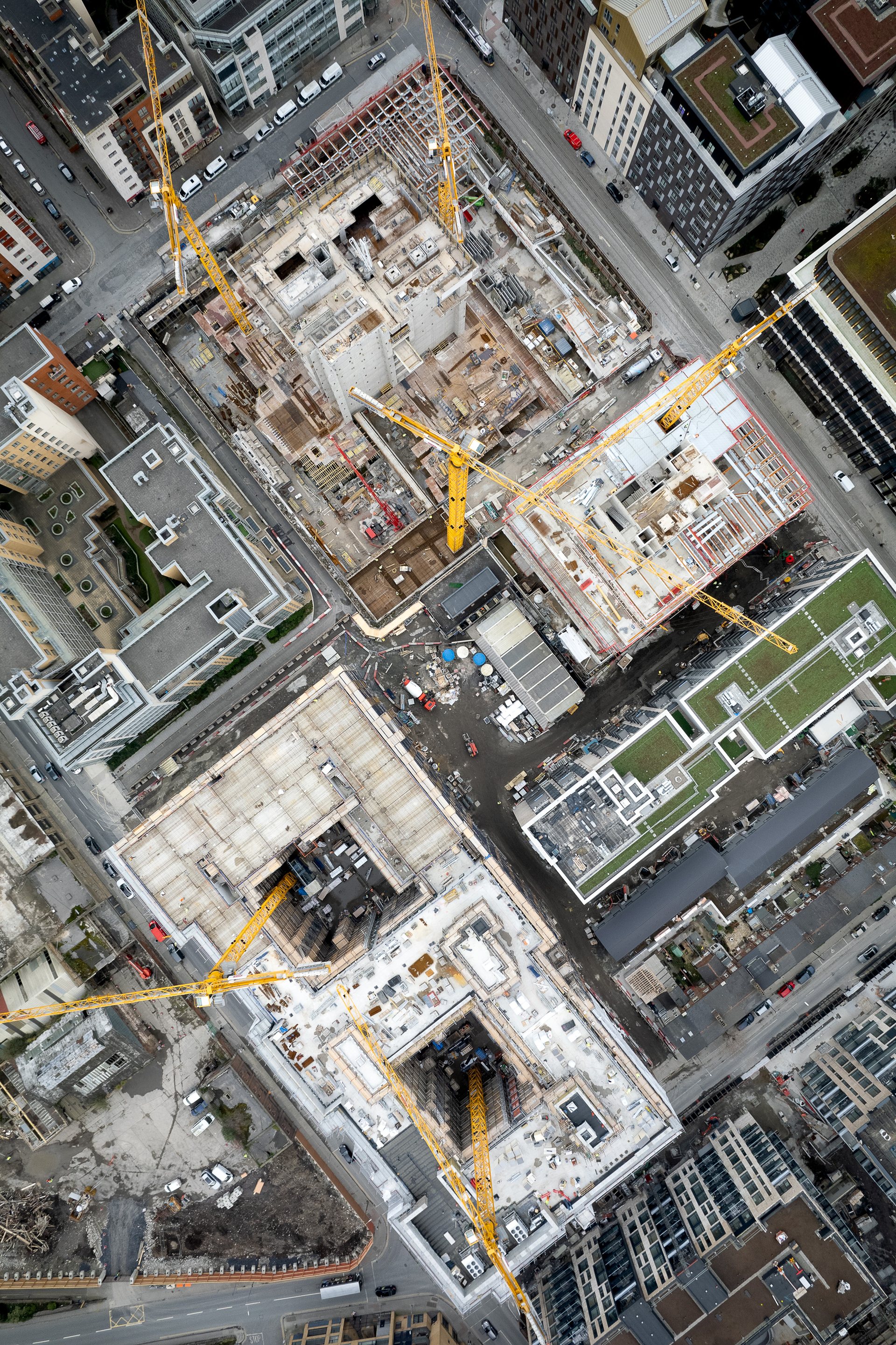 New construction in north docklands, Dublin.