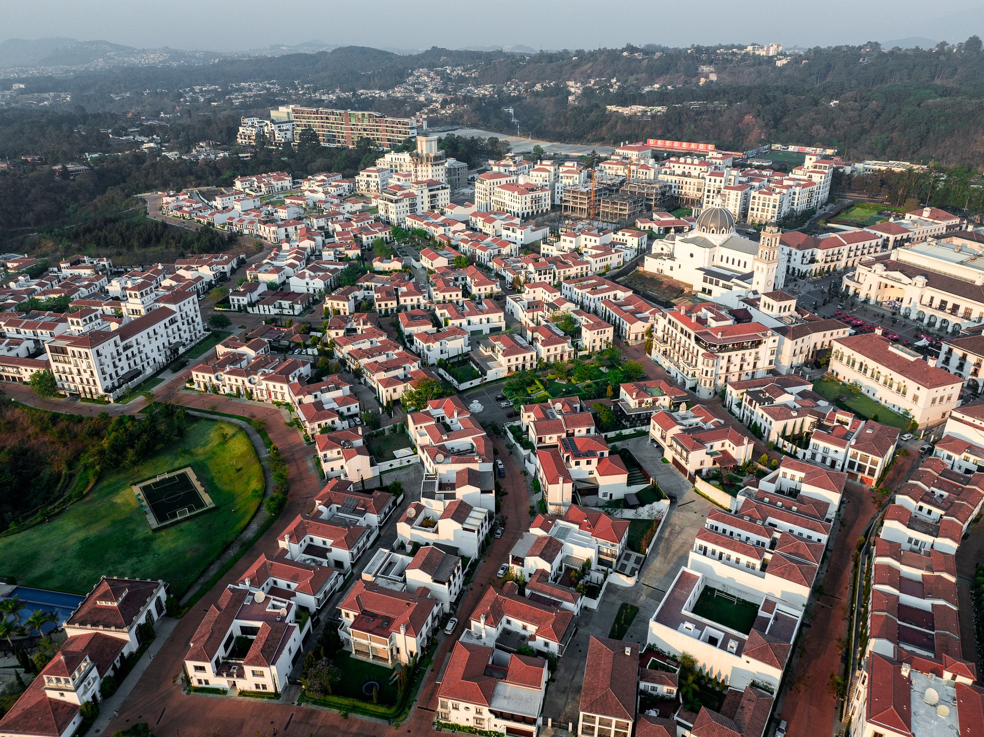 Cayalá, an enclave for the wealthy, designed as a fully contained shopping/residential micro-city in the heart of Guatemala City's tony east side.