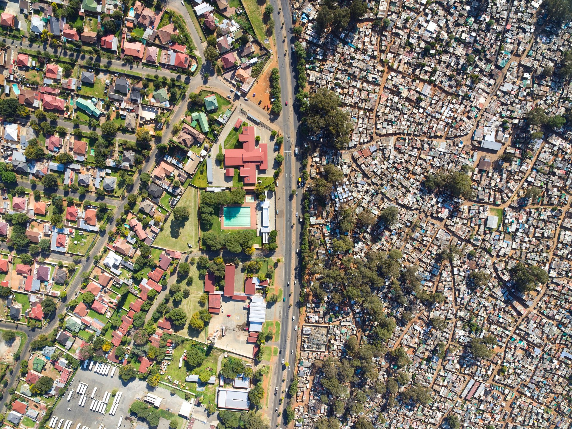 In Germiston, about 15km east of Johannesburg, two worlds meet.