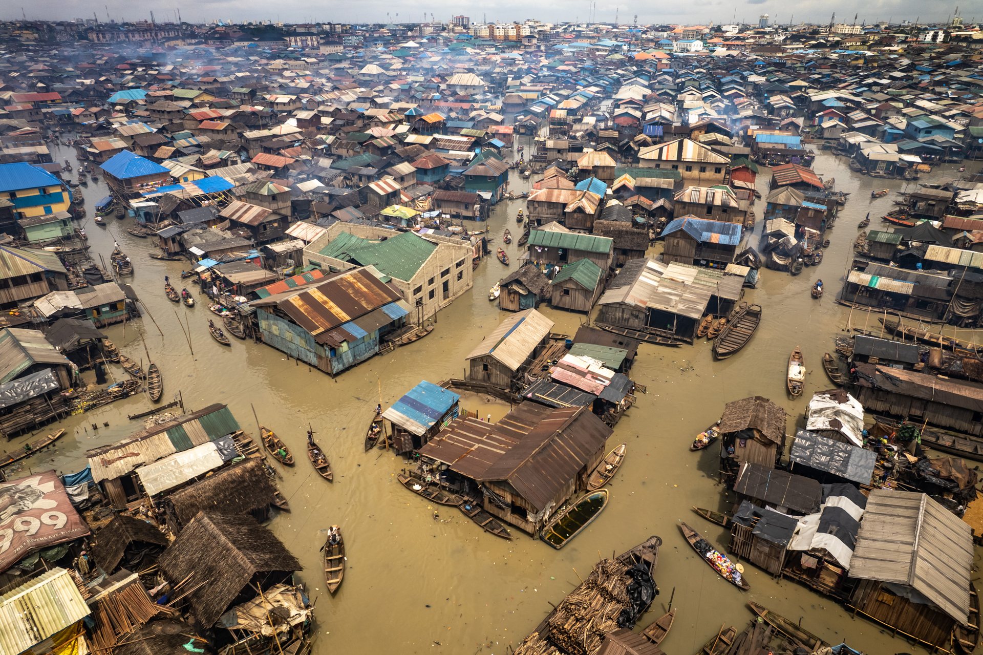 There are no roads in Makoko.