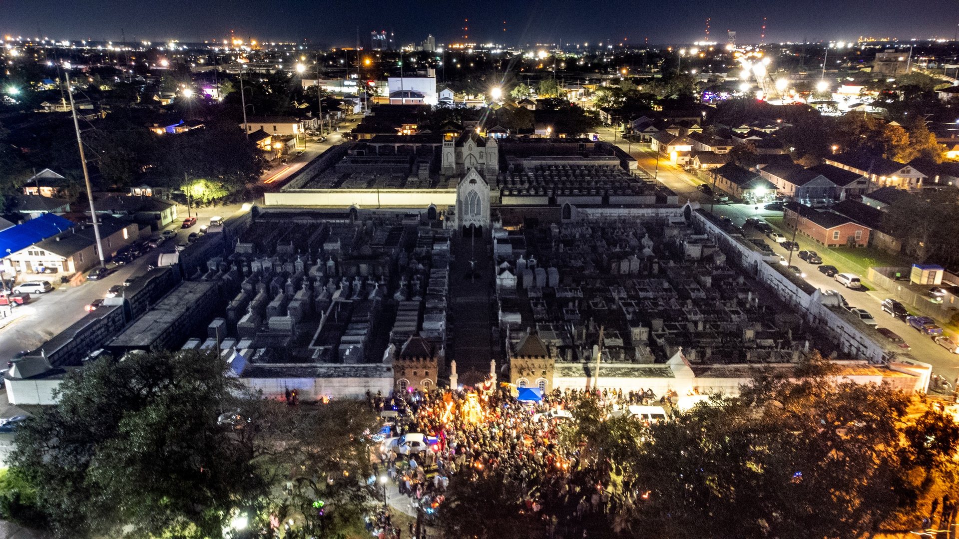 The St. Roch Day of the Dead parade winds through city streets blending Mexican, Creole, and Catholic cultures into a beautiful celebration.
