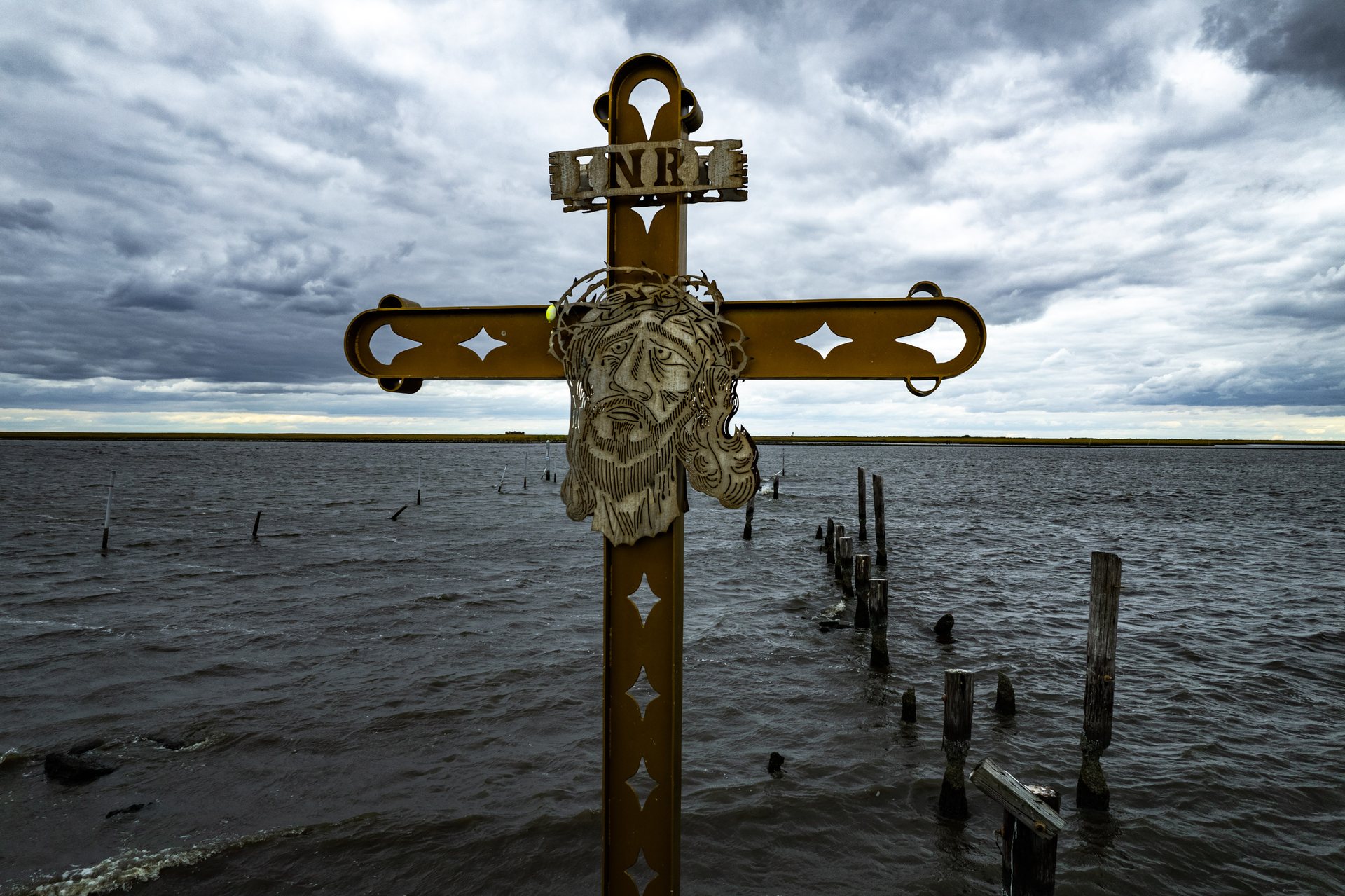 Hurricane Katrina memorial, Shell Beach.