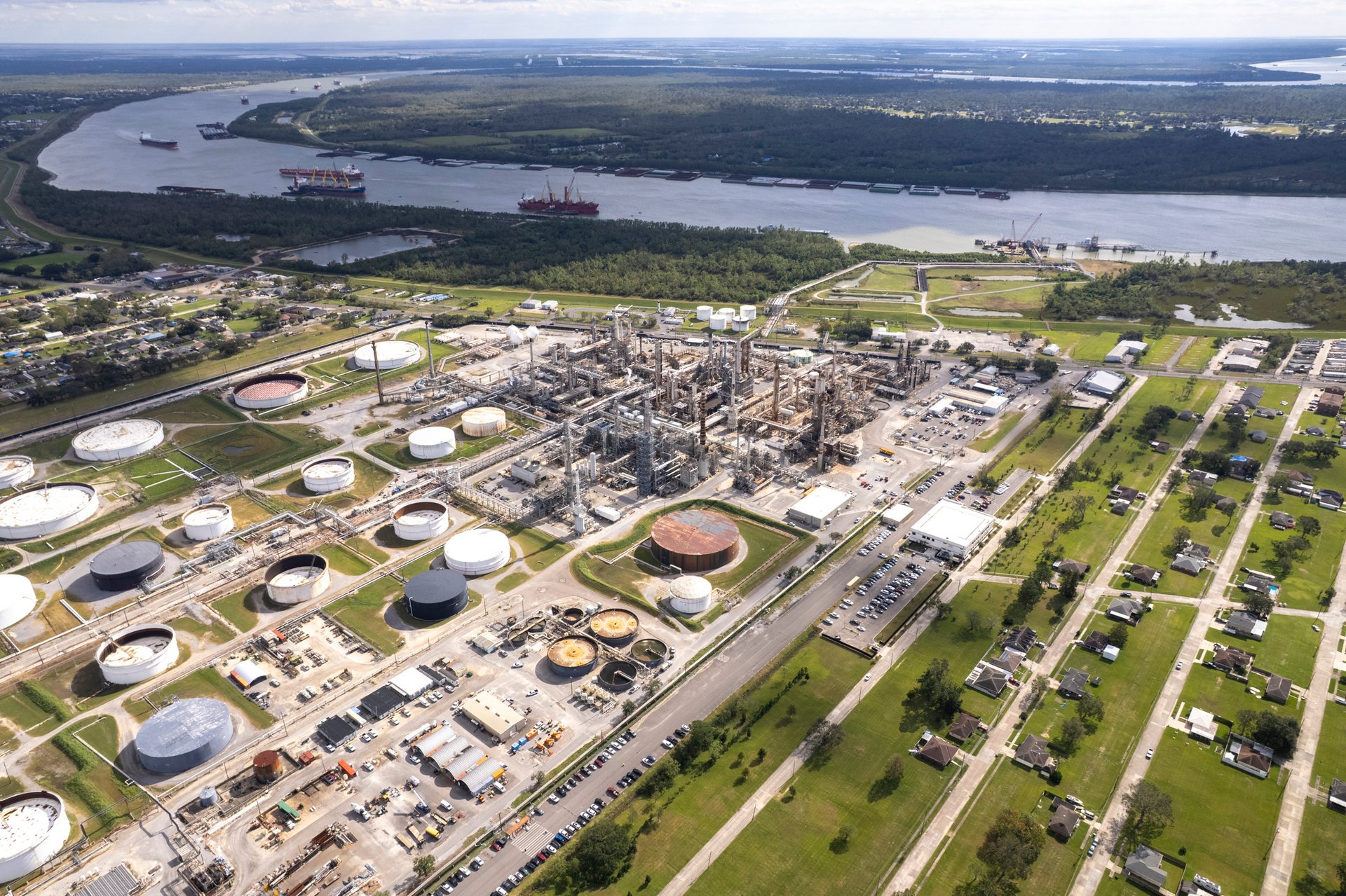 Between Baton Rouge and New Orleans lies the area known as Cancer Alley — an 85-mile industrial corridor where more than 150 petrochemical plants crowd the Mississippi River’s banks.
