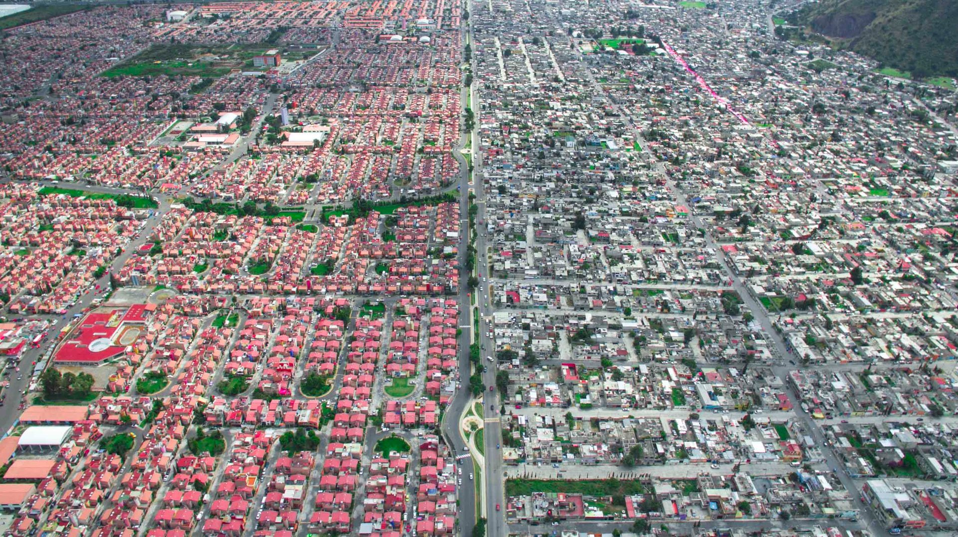 The size and scale of the housing arrangements in Mexico City is just as fascinating as the wealth inequality between the two sides.