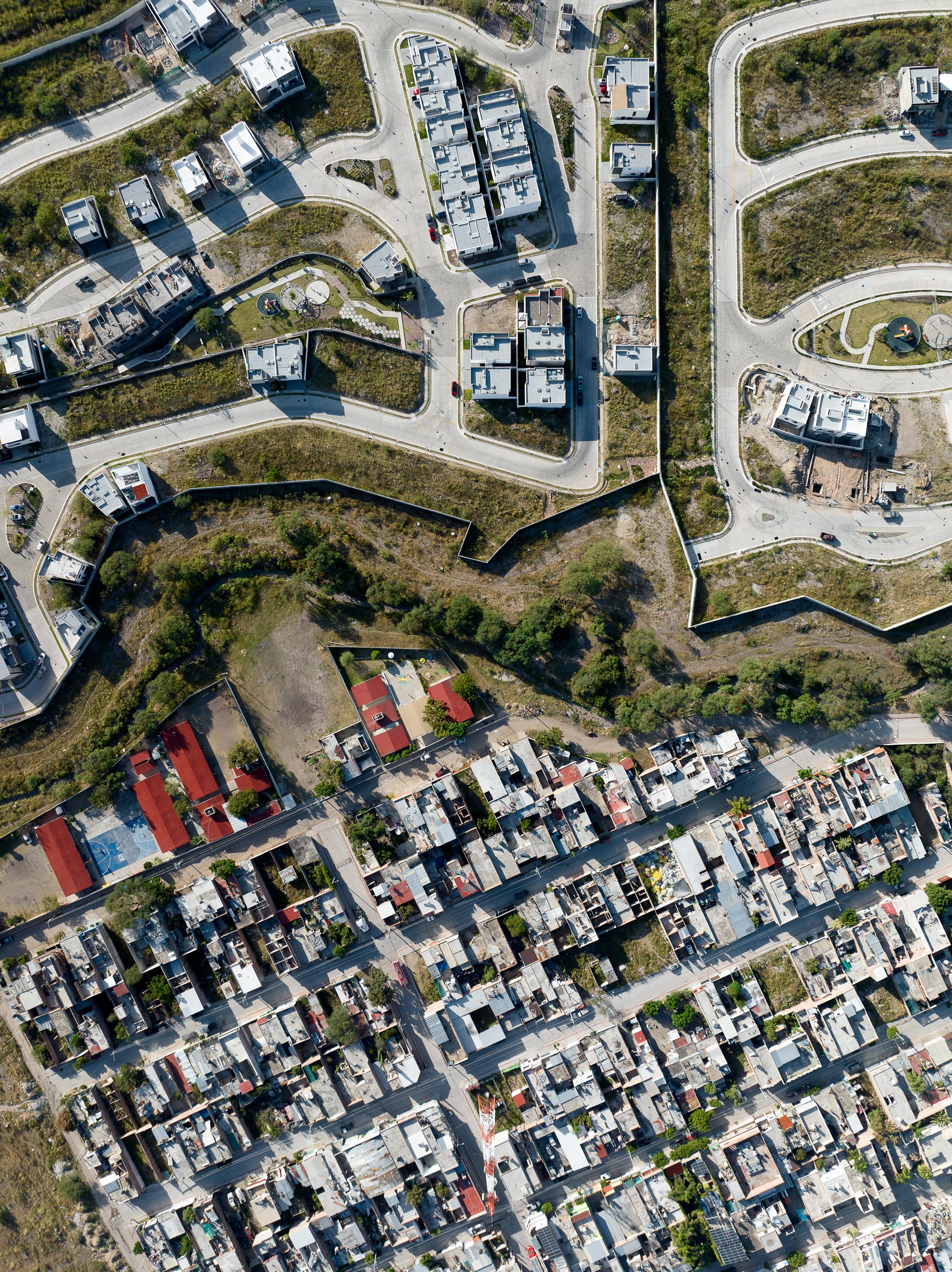 Gated communities in the foothills of León, Mexico.