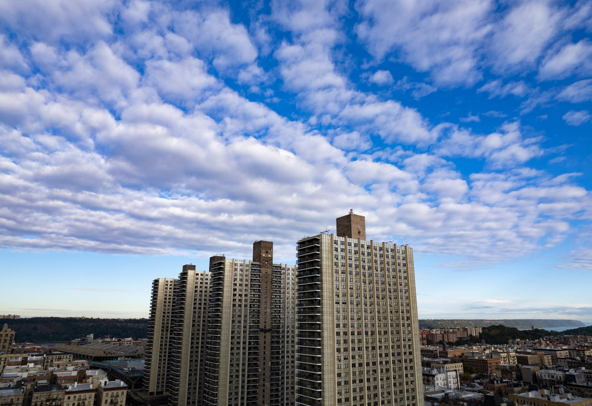 The proud Bridge Apartments, on top of I-95 in Manhattan's Washington Heights neighborhood.