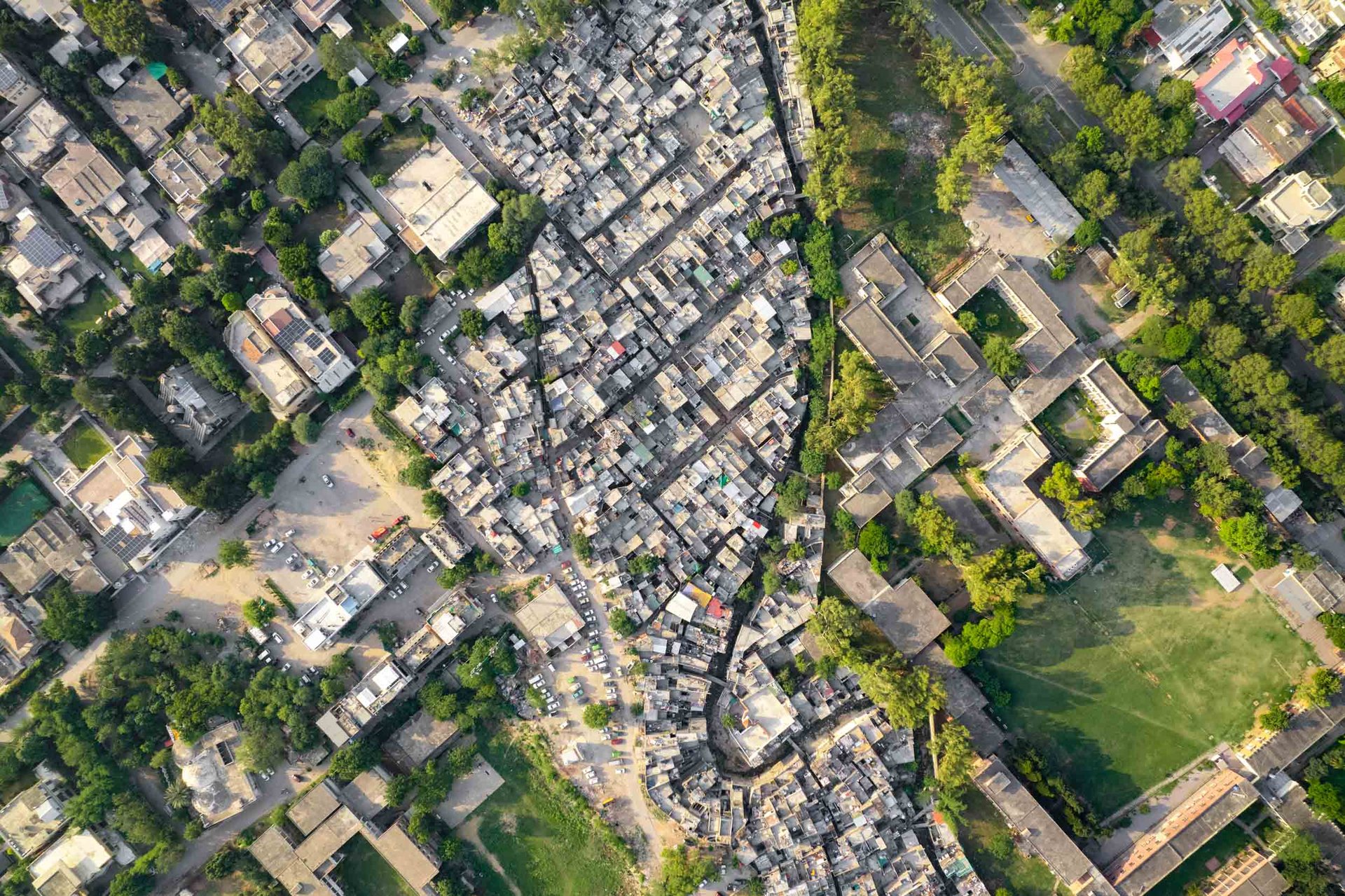 The "100 Quarters" Christian colony in the center of Islamabad.