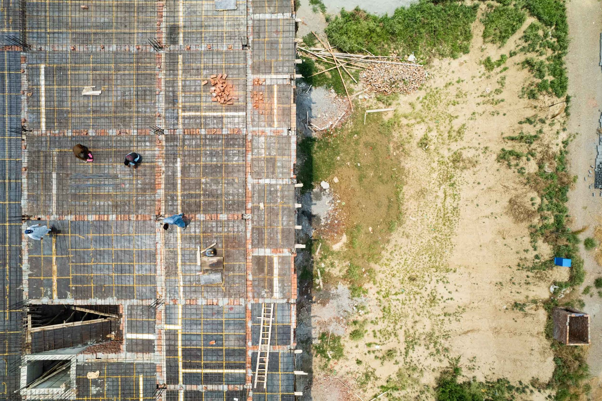 Low-income, affordable housing being built in Lahore.