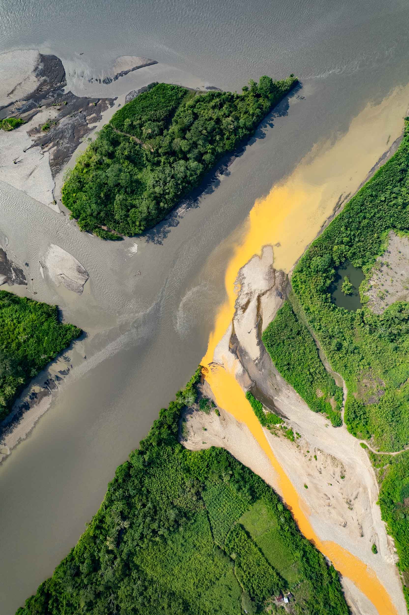 Devastating damage from open-pit gold mining in the Peruvian Amazon.