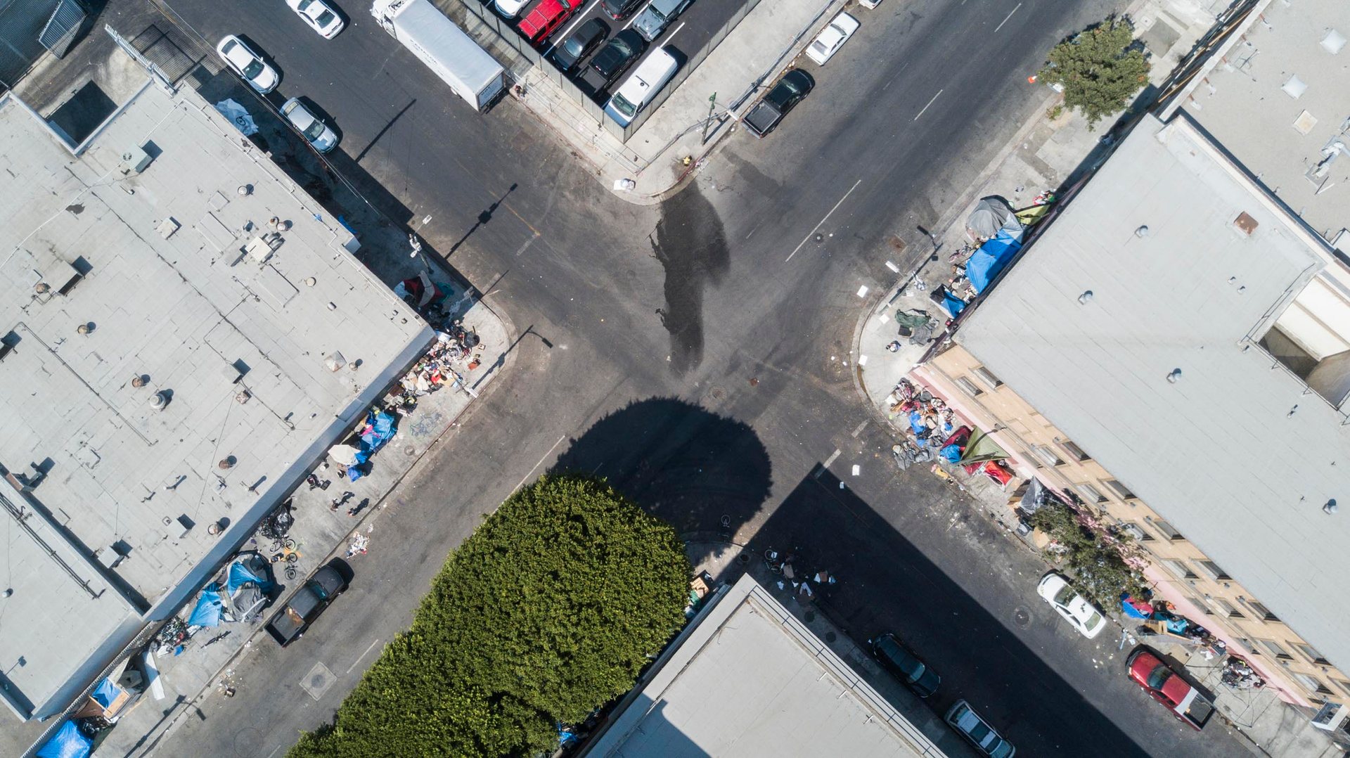The term "Skid Row" refers to an impoverished area where people are "on the skids".
