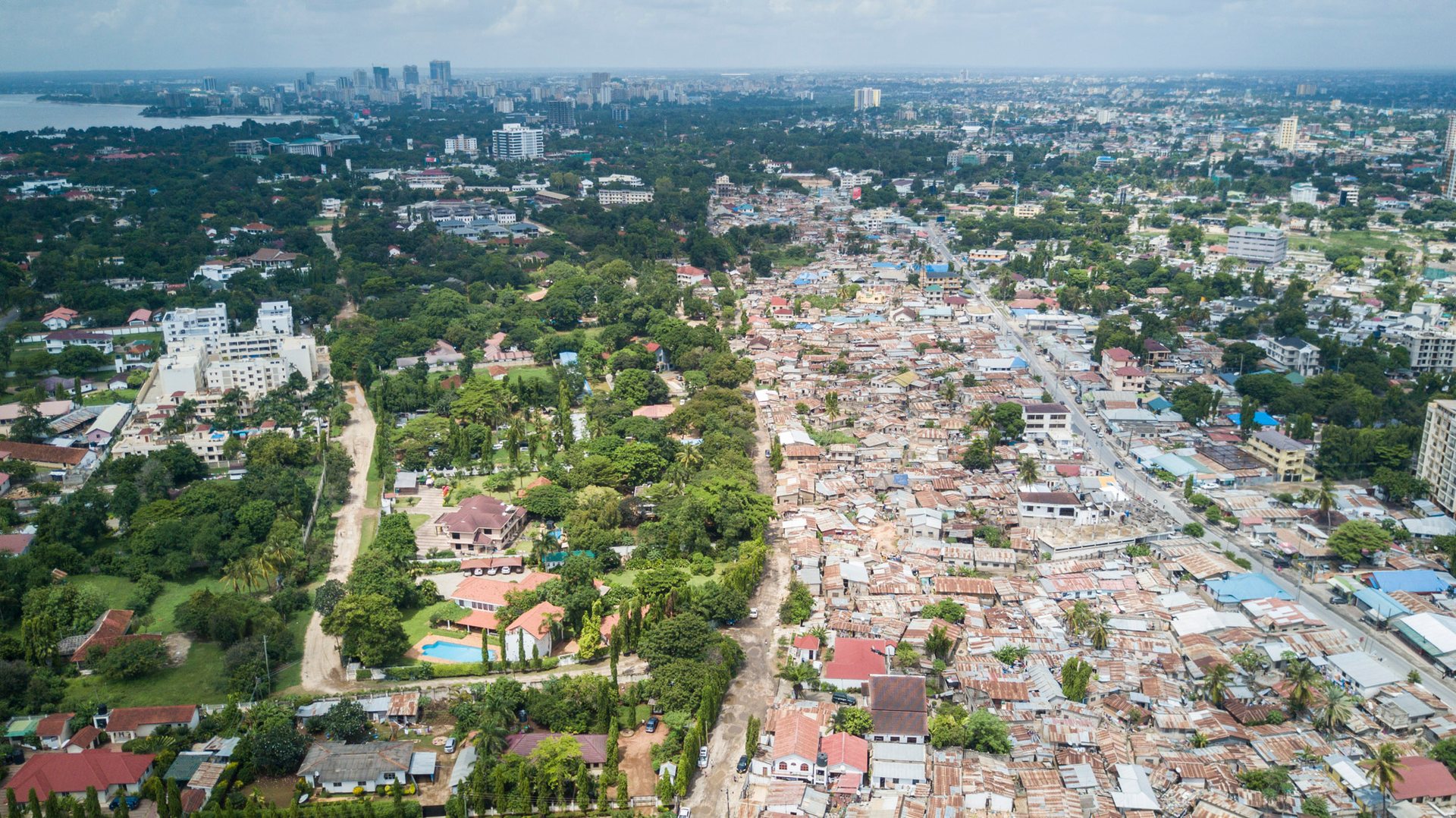 The old colonial border in Oyster Bay, Dar es Salaam - Msasani and Masaki.